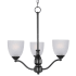 Maxim Stefan 3 Light 21" Wide Chandelier Black