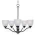 Maxim Stefan 5 Light 25" Wide Chandelier Black