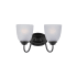 Maxim Stefan 2 Light 13" Wide Bathroom Vanity Light Black