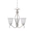 Maxim Basix 3 Light 16" Wide Mini Chandelier Satin Nickel