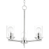 Maxim Corona 3 Light 17" Wide Chandelier Satin Nickel