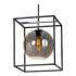 Maxim Fluid 15" Wide LED Pendant with Grey Shade Black / Polished Chrome