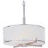 Maxim 4 Light 22" Wide Pendant from the Nexus Collection Satin Nickel / White Fabric Shade