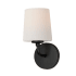 Maxim Bristol 10" Tall Bathroom Sconce with Frosted Glass Shade Black