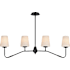 Maxim Durham 4 Light 5" Wide Linear Pendant Black
