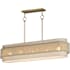Maxim Seacliff 5 Light 9" Wide Linear Pendant Natural Aged Brass