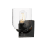 Maxim Scoop 7" Tall Bathroom Sconce Black