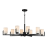 Maxim Dart 8 Light 44" Wide Pillar Candle Style Chandelier Black