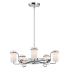 Maxim Avant 5 Light 22" Wide Pillar Candle Chandelier with Glass Cylinder Shades Polished Chrome