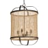 Maxim Cestino 4 Light 19" Wide Wood Pendant Antique Bronze