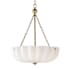 Maxim Bundt 3 Light 16" Wide Semi-Flush Bowl Ceiling Fixture / Converts to Pendant White / Natural Aged Brass