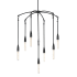 Maxim Pioneer 7 Light 28" Wide Abstract Pendant Anthracite