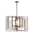 Maxim Radial 5 Light 30" Wide Drum Style Taper Candle Chandelier Black / Gold