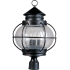 Maxim Portsmouth 22" Tall 3 Light Post Light with Seedy Glass Shade Oil Rubbed Bronze