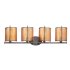 Maxim Caspian 4 Light 37" Wide Bathroom Vanity Light Oil Rubbed Bronze / Antique Brass