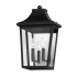 Maxim Sutton 2 Light 17" Tall Outdoor Wall Sconce with Clear Glass Shade Black