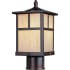 Maxim Coldwater Single Light 12" High Outdoor Single Head Post Light with Glass Square Shade Burnished