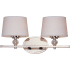 Polished Nickel / White Fabric Shade