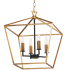 Maxim Abode 4 Light 18" Wide Pendant Gold Leaf / Textured Black