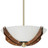 Maxim Merge 4 Light 22" Wide Pendant / Semi-Flush Ceiling Fixture with Glass Bowl Shade Bronze / Antique Pecan