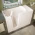 MediTub 53" Fiberglass Air / Whirlpool Walk In Tub for Alcove Installations with Left Drain, Powered Fast Drain, Overflow, Roman Tub Filler and Hand Shower Biscuit