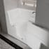 MediTub 53" Fiberglass Air Walk In Tub for Alcove Installations with Right Drain, Drain Assembly, Overflow, Aroma, Chroma Therapy, Roman Tub Filler and Hand Shower White