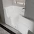 MediTub 53" Fiberglass Soaking Walk In Tub for Alcove Installations with Right Drain, Drain Assembly, Overflow, Fast Filling Roman Tub Filler, Extension Panel and Hand Shower White