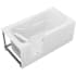 MediTub 60" Acrylic Air Walk In Tub for Alcove Installations with Left Drain, Drain Assembly, and Overflow White