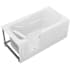 MediTub 60" Acrylic Soaking Walk In Tub for Alcove Installations with Left Drain, Drain Assembly, Overflow and Wide Swing Door White