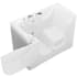MediTub 60" Fiberglass Air Walk In Tub for Alcove, Corner, or Single Wall Installations with Left Drain, Drain Assembly, Overflow, Aroma, Chroma Therapy, Roman Tub Filler and Hand Shower White