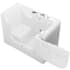 MediTub 60" Fiberglass Air Walk In Tub for Alcove, Corner, or Single Wall Installations with Right Drain, Drain Assembly, Overflow, Aroma, Chroma Therapy, Roman Tub Filler and Hand Shower White