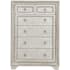 Meridian Camila 42" Wide 5 Drawer Ash and Rubberwood Dresser Cream