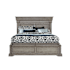 Meridian Lugdunensis King Hardwood Panel Bed Frame with Blanket Chest Footboard Heritage Taupe