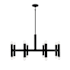 Meridian 16 Light 41" Wide Drum Chandelier Matte Black