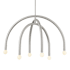 Meridian 6 Light 30" Wide Abstract Chandelier Brushed Nickel