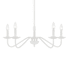 Meridian 5 Light 28" Wide Taper Candle Style Chandelier Bisque White