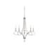 Meridian 5 Light 26" Wide Taper Candle Chandelier Brushed Nickel