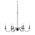 Meridian 6 Light 30" Wide Taper Candle Chandelier Aged Iron
