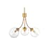 Meridian 3 Light 18" Wide Chandelier Natural Brass