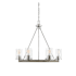 Meridian 5 Light 27" Wide Ring Chandelier Greywood Chrome