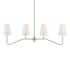 Meridian 4-Light Linear Chandelier Brushed Nickel