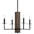Meridian 4 Light 26" Wide Taper Candle Chandelier Remington