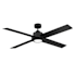 Meridian 56" 4 Blade Indoor / Outdoor LED Ceiling Fan with Remote Control Matte Black