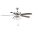 Meridian 52" 5 Blade 3 Light Indoor LED Ceiling Fan Brushed Nickel