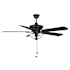 Meridian 52" 5 Blade Indoor / Outdoor Ceiling Fan Matte Black