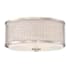 Meridian 3 Light 15" Wide Flush Mount Drum Ceiling Fixture Brushed Nickel