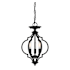 Meridian 3 Light 11" Wide Semi-Flush Ceiling Fixture Matte Black