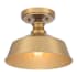 Meridian 10" Wide Semi-Flush Ceiling Fixture Natural Brass