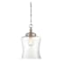 Meridian Single Light Natural Brass Pendant Brushed Nickel