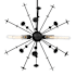 Meridian 5 Light 26" Wide Abstract Sputnik Chandelier Matte Black